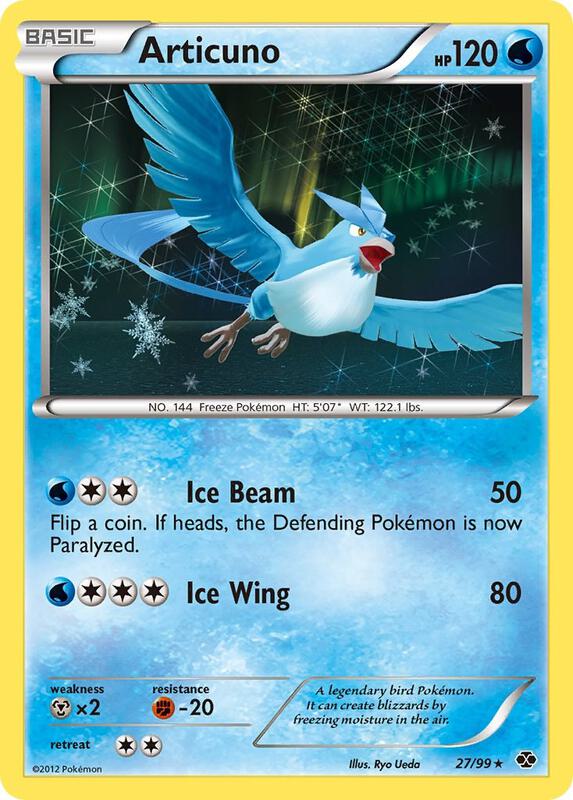 Articuno Pokemon card from Next Destinies