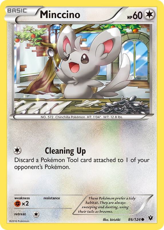 Minccino (86) Pokemon card from XY - Fates Collide