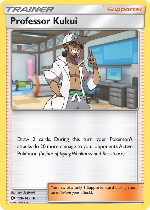 Professor Kukui Pokemon card from SM Base Set