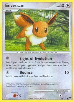 Eevee Lv.10 (Holo) Pokemon card from Rising Rivals