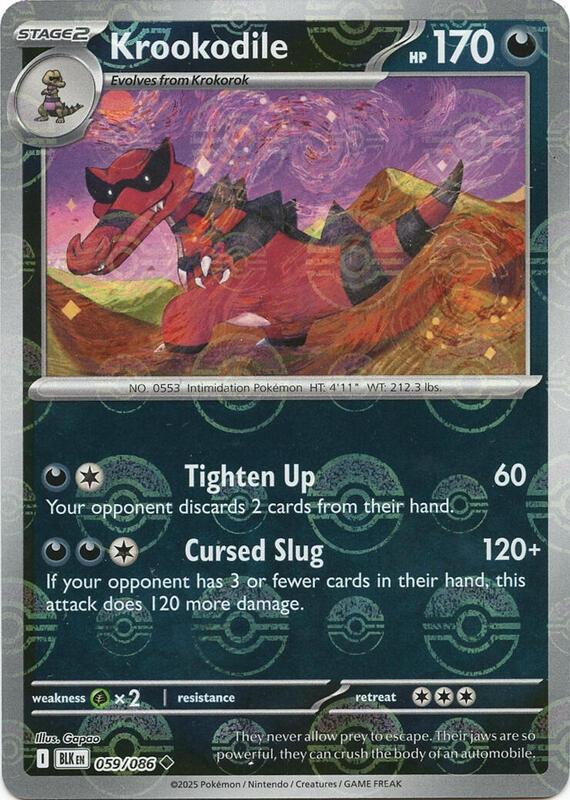 Krookodile (Poke Ball Pattern) Pokemon card from SV: Black Bolt
