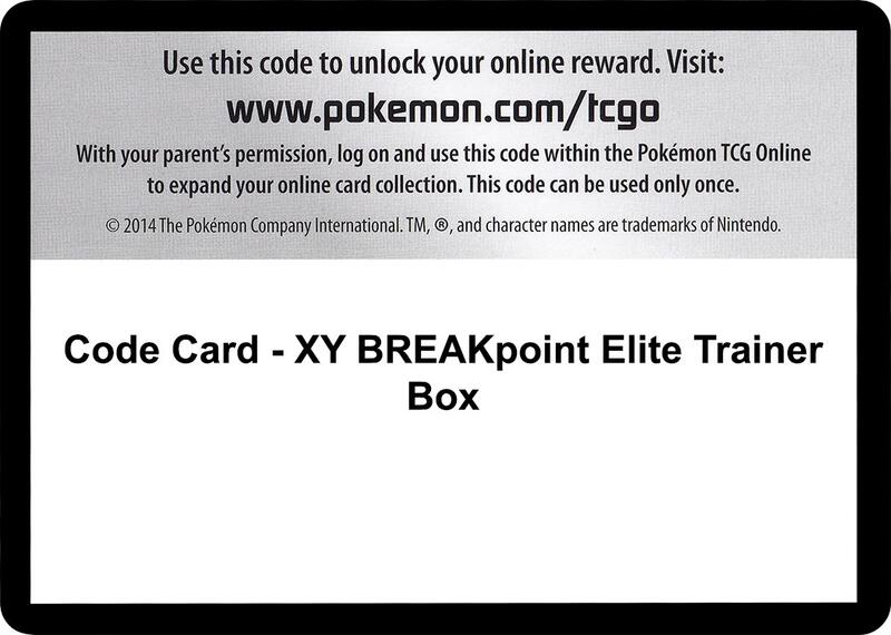 Code Card - XY BREAKpoint Elite Trainer Box