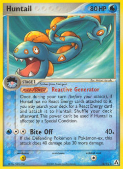 Huntail Pokemon card from EX Legend Maker