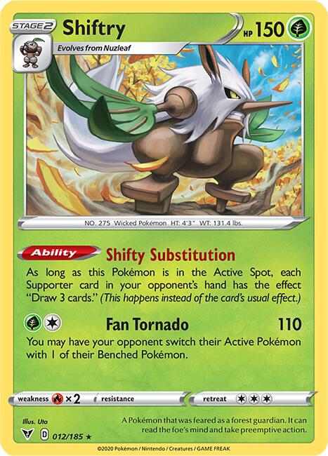 Shiftry Pokemon card from SWSH04: Vivid