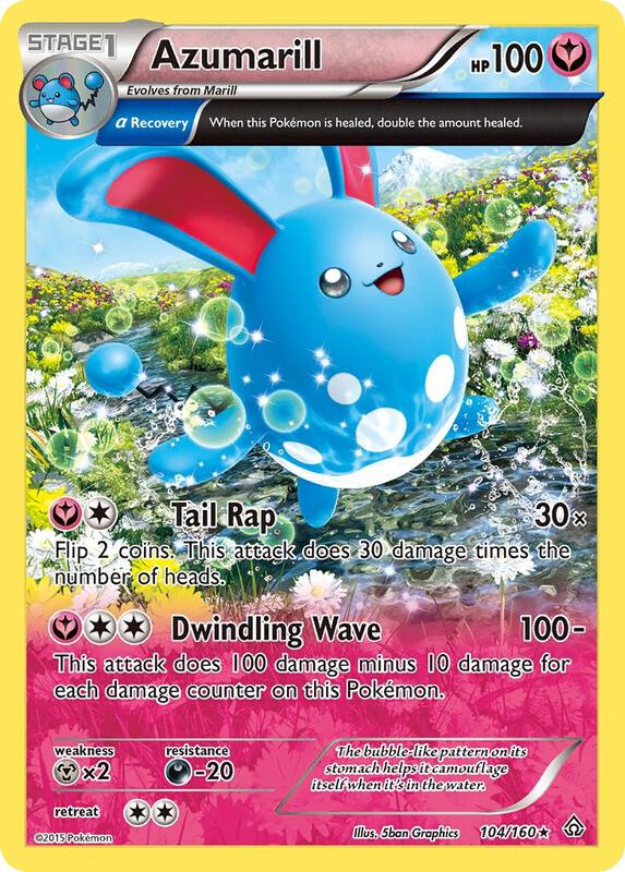 Azumarill (Alpha) Pokemon card from XY - Primal Clash