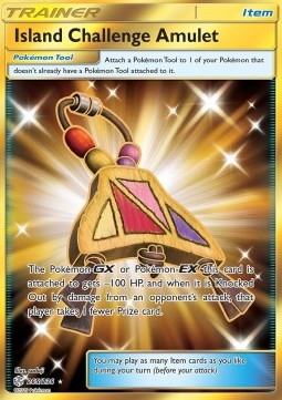 Island Challenge Amulet Pokemon card from Cosmic Eclipse