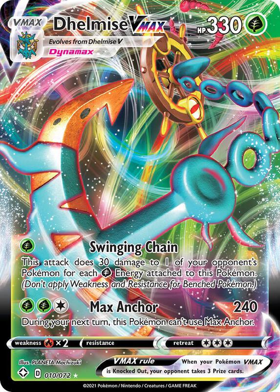Dhelmise VMAX Pokemon card from Shining Fates