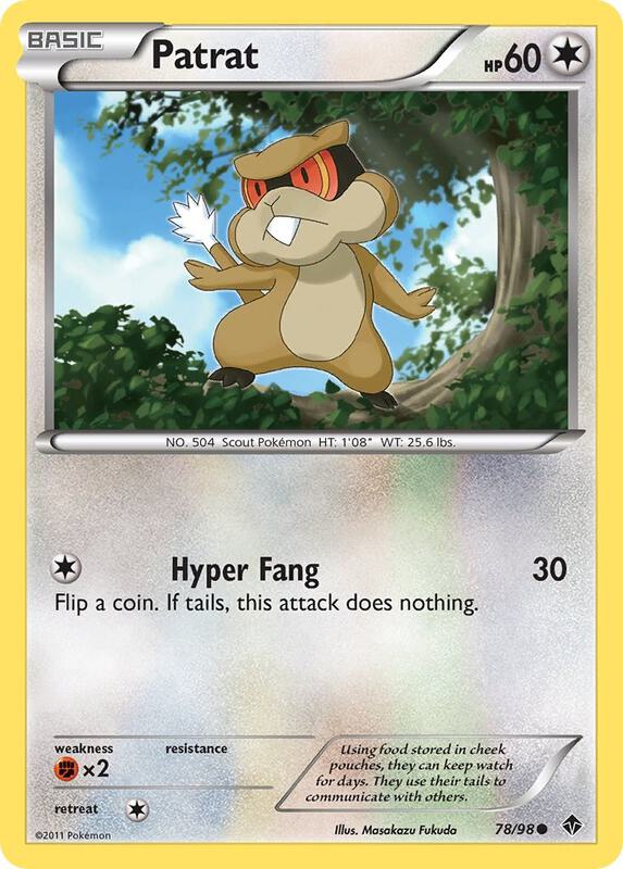 Patrat Pokemon card from Emerging Powers