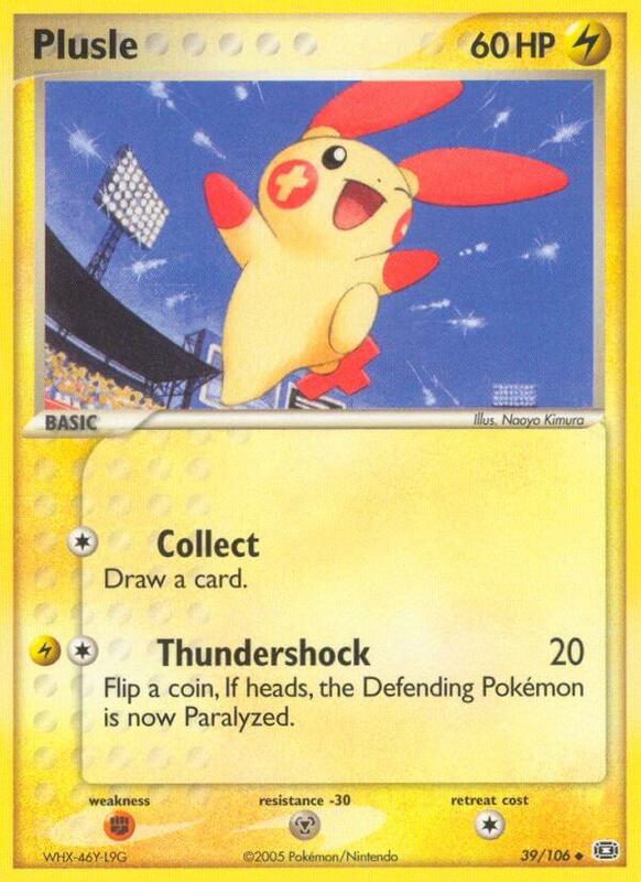 Plusle Pokemon card from Emerald