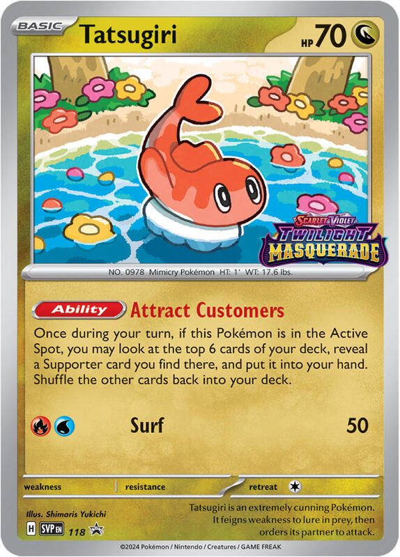 Tatsugiri - 118 Pokemon card from SV: