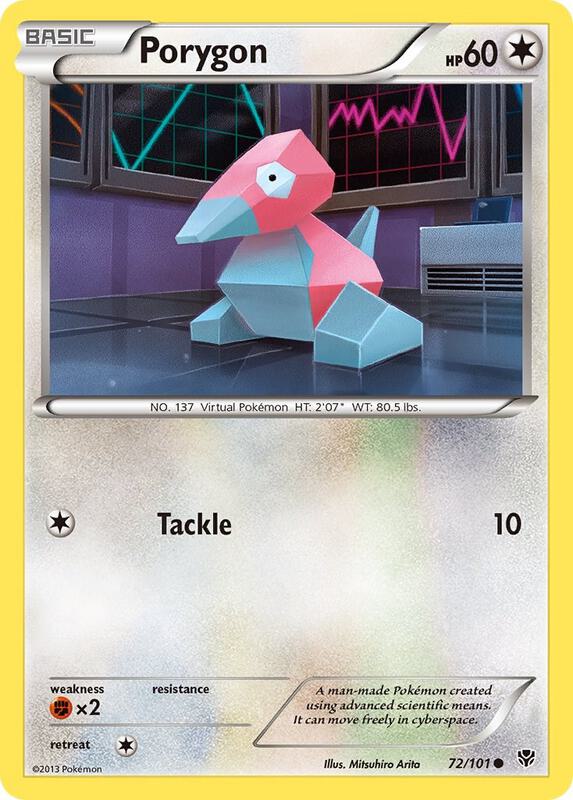 Porygon Pokemon card from Plasma Blast