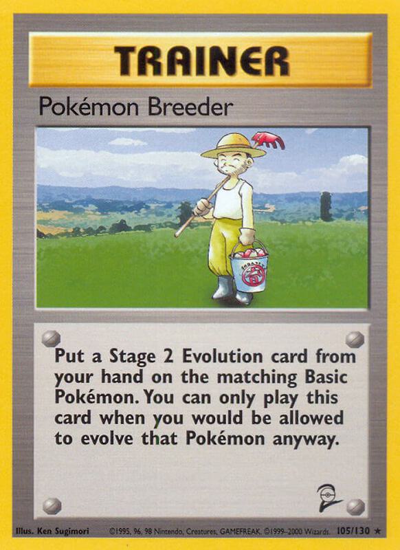 Pokemon Breeder Pokemon card from Base Set 2