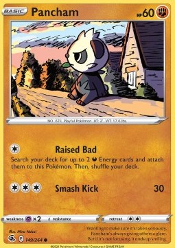 Pancham (Holo) Pokemon card from Fusion Strike