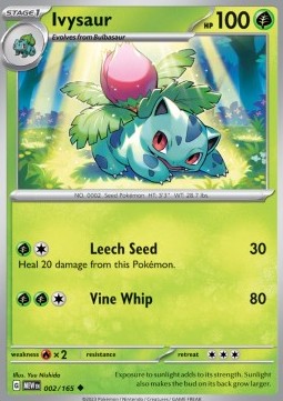 Ivysaur Pokemon card from 151