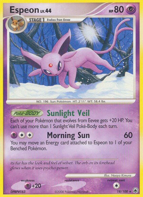 Espeon Pokemon card from Majestic Dawn