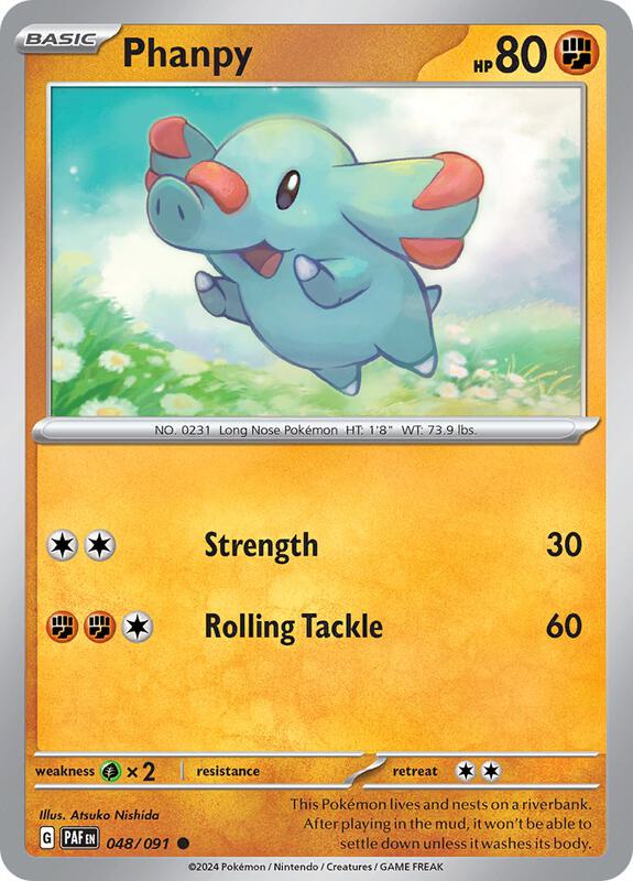 Phanpy Pokemon card from SV: Paldean Fates
