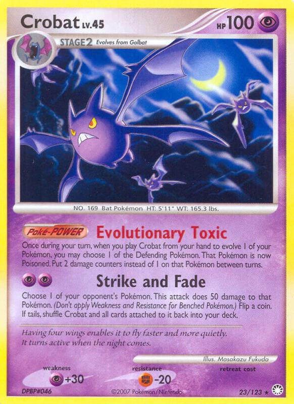 Crobat Pokemon card from Mysterious Treasures