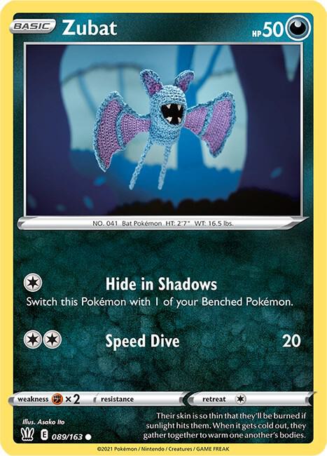 Zubat Pokemon card from SWSH05: Battle Styles