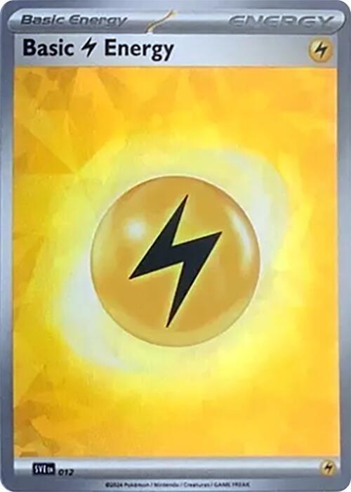 Basic Lightning Energy (Cracked Ice Holo) Pokemon card from SVE: Scarlet & Violet Energies