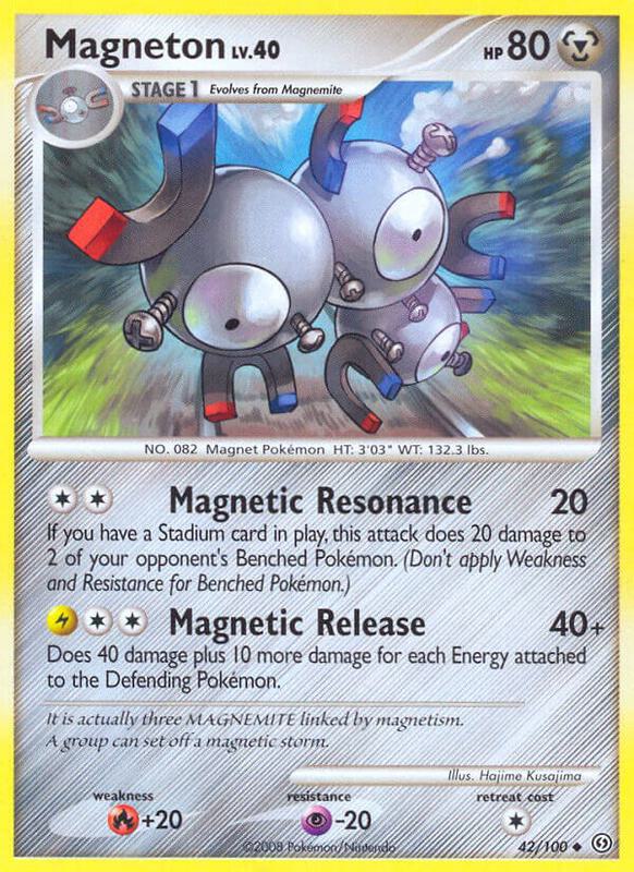 Magneton (42) Pokemon card from Stormfront