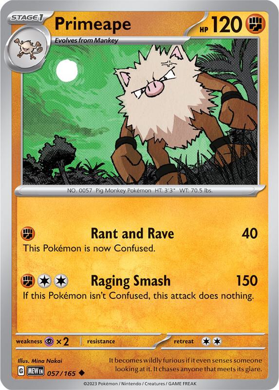 Primeape Pokemon card from SV: