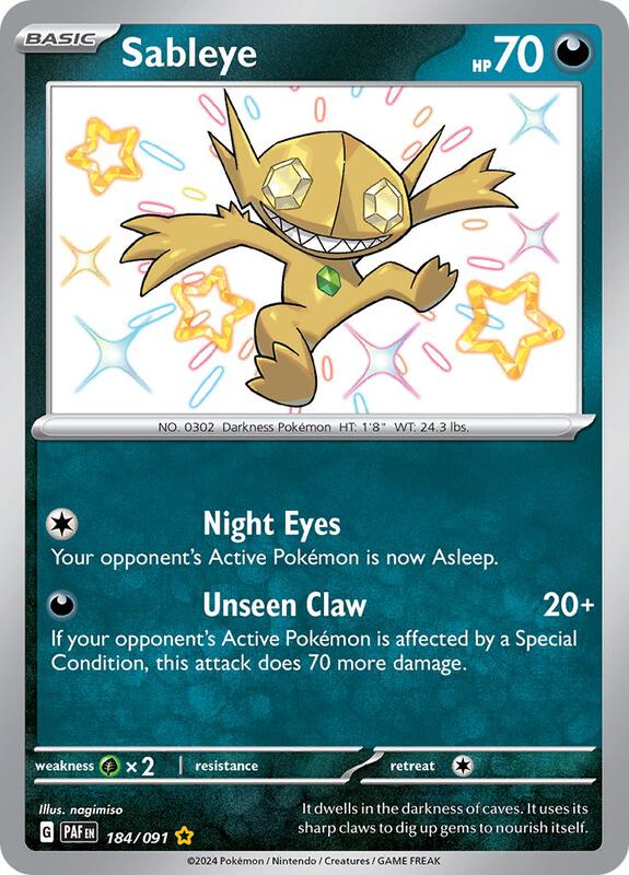 Sableye Pokemon card from SV: Paldean Fates