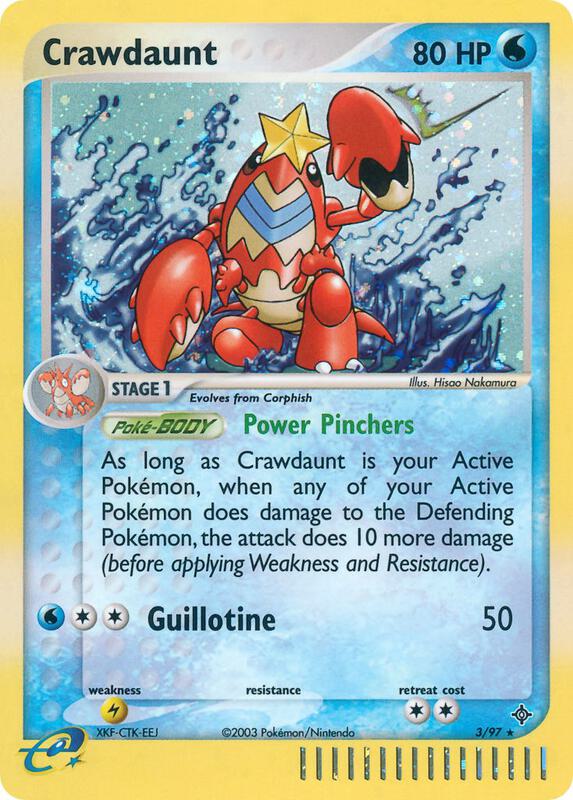 Crawdaunt Pokemon card from Dragon