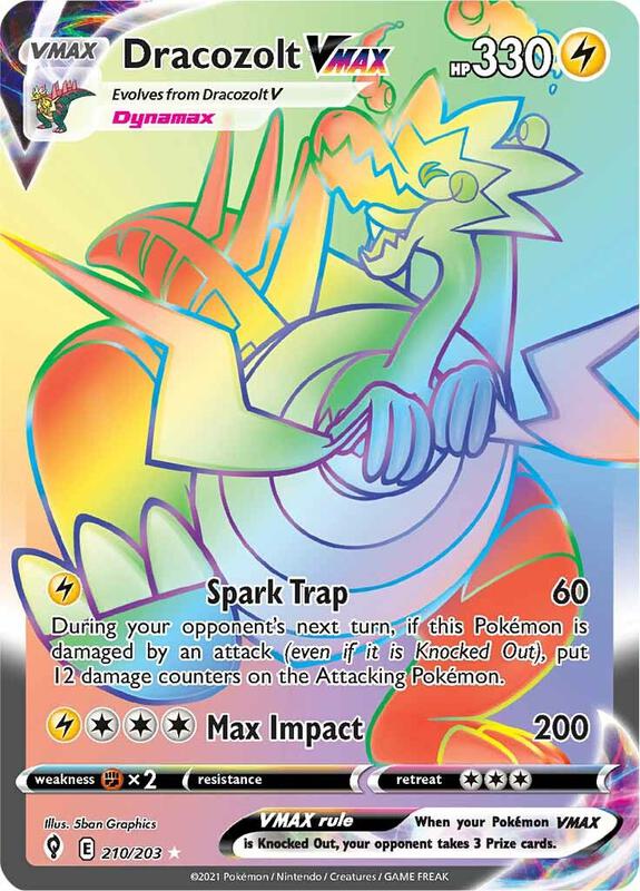 Dracozolt VMAX (Secret) Pokemon card from SWSH07: Evolving