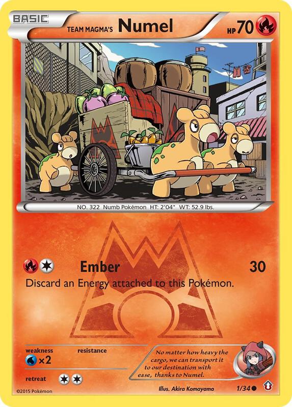 Team Magma's Numel Pokemon card from Double Crisis