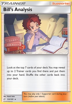 Bill's Analysis Pokemon card from Team Up