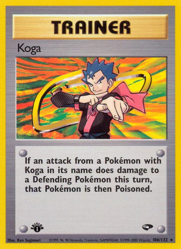 Koga (106) Pokemon card from Gym Challenge