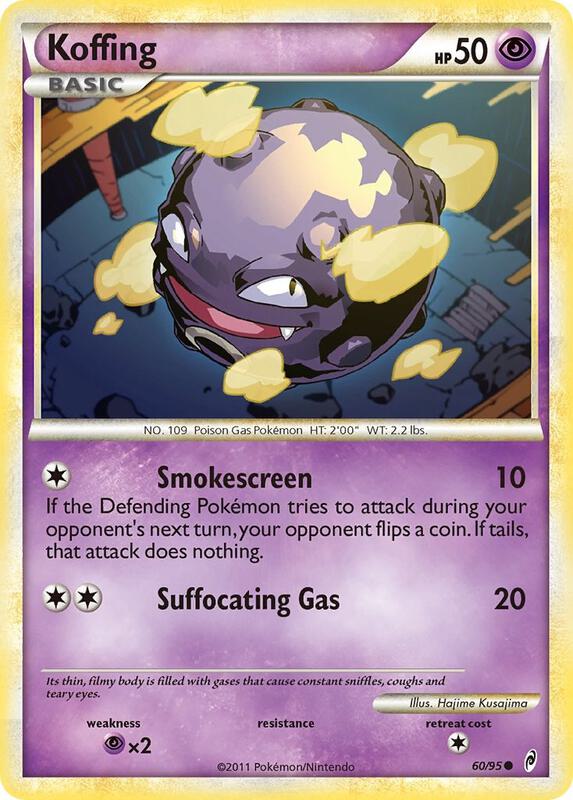 Koffing Pokemon card from Call of Legends