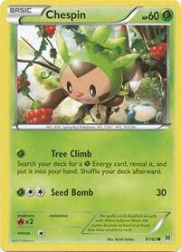 Chespin (9) Pokemon card from XY - BREAKthrough