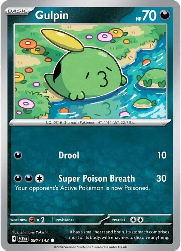 Gulpin Pokemon card from SV07: Stellar