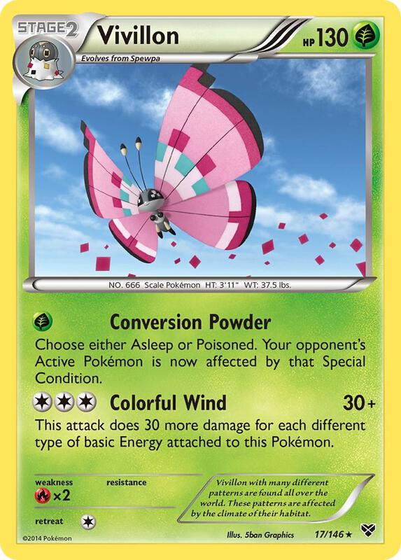 Vivillon (Meadow [Pink]) Pokemon card from XY Base Set