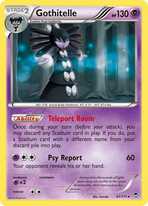 Gothitelle Pokemon card from XY - Furious Fists