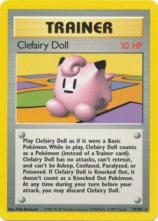 Clefairy Doll Pokemon card from Base Set