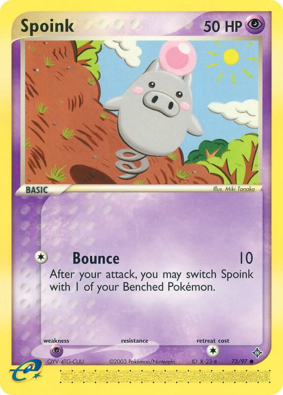 Spoink Pokemon card from Dragon