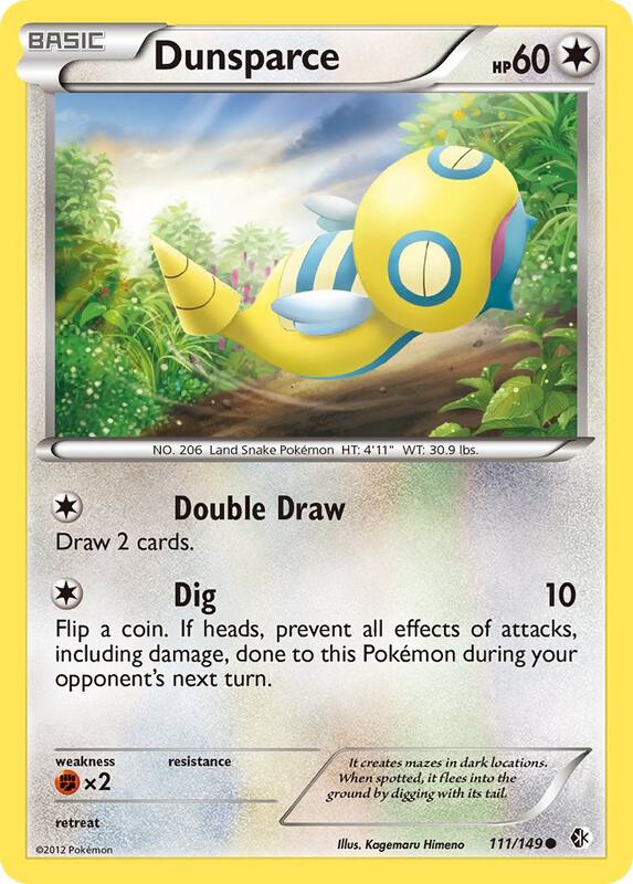 Dunsparce Pokemon card from Boundaries Crossed