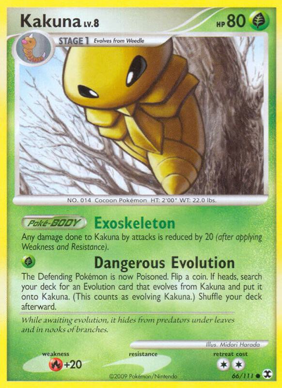 Kakuna Pokemon card from Rising Rivals