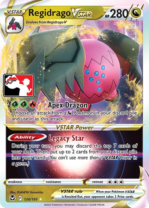 Regidrago VSTAR Pokemon card from Prize Pack Series Cards