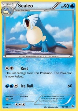 Sealeo Pokemon card from Flashfire