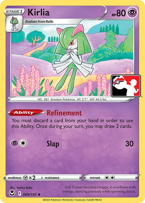 Kirlia Pokemon card from Prize Pack Series Cards