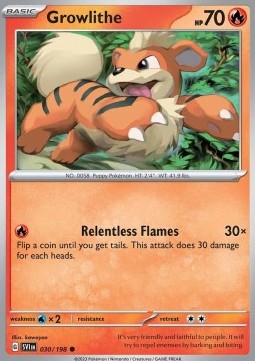 Growlithe Pokemon card from Scarlet Violet
