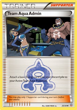 Team Aqua Admin Pokemon card from Double Crisis