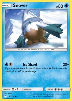 Snover Pokemon card from Ultra Prism