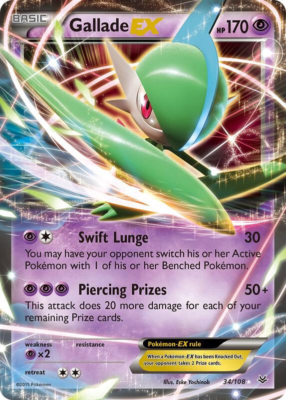 Gallade EX Pokemon card from XY - Roaring Skies