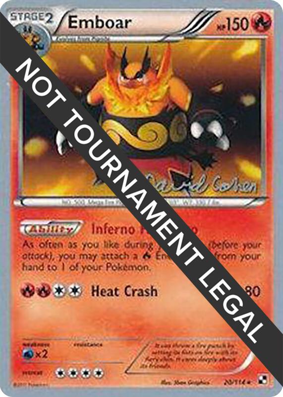 Emboar - 2011 (David Cohen) Pokemon card from World Championship Decks