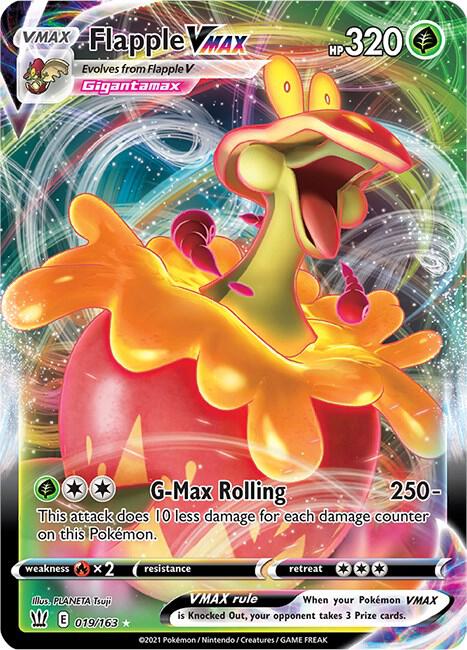 Flapple VMAX Pokemon card from SWSH05: Battle Styles