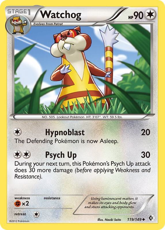 Watchog Pokemon card from Boundaries Crossed